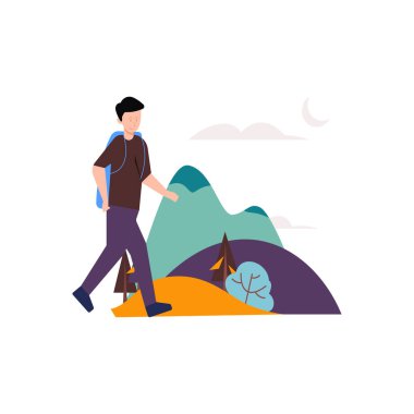 Çocuk gezintiye çıkıyor..