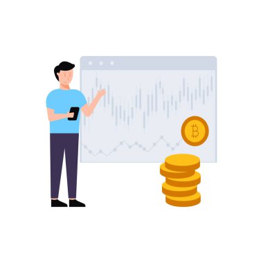 Çocuk Bitcoin 'in piyasa fiyatına bakıyor..