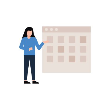 Kız takvimi ayarlıyor..