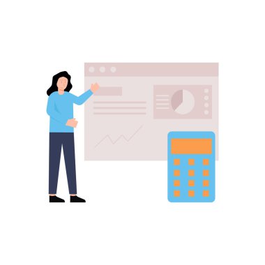 Web hesaplaması üzerinde çalışan kız.