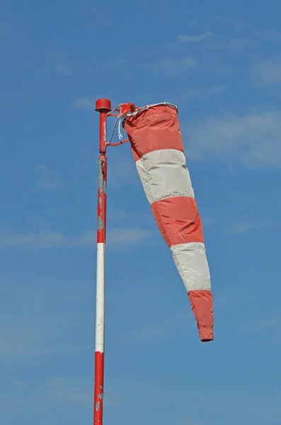 windsock to indicate the direction of the wind