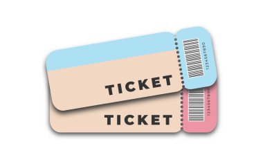 Ticket. Vector illustration with white background