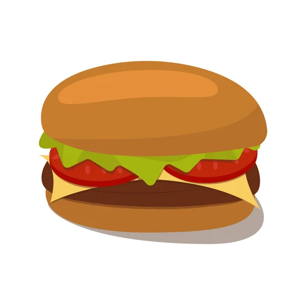 Burger Vector Illustration White Background — Wektor stockowy