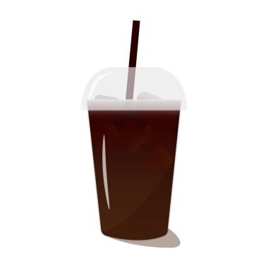 Soda içeceğim. Beyaz arkaplan ile vektör illüstrasyonu