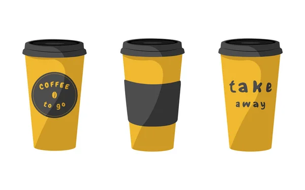 Coffee Cups Icons Vector Illustration — Stock Vector