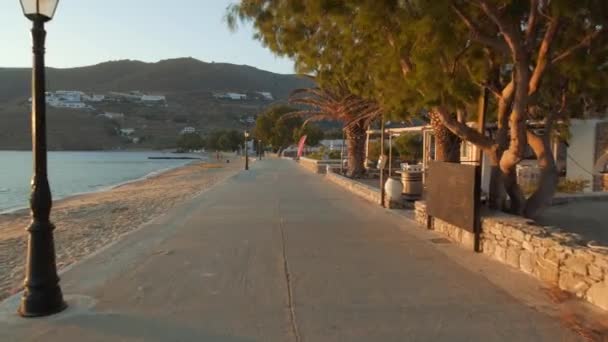 Beautiful Promenade Sunset Sea Bay Small Typical Village Egliali Island — Stok video