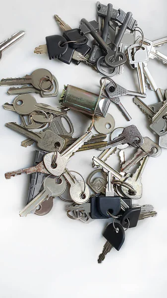 열쇠같은 자물쇠열어 플라스틱 — 스톡 사진