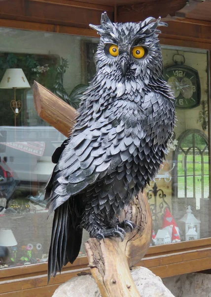 Iron Owl Made Italian Artisans Sottoguda — Photo