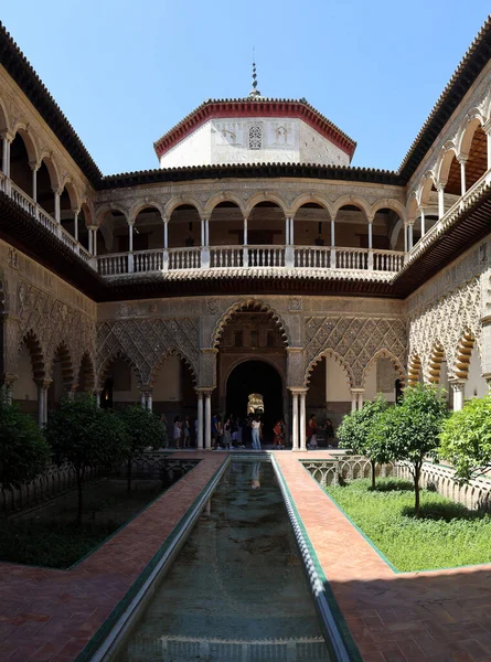 Patio Royal Alcazar Palace Sevilla — Fotografia de Stock