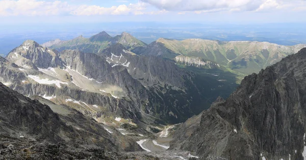 View Lomnicky Stit Slovak Tatra Mountains — Zdjęcie stockowe