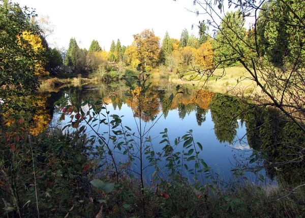 Autumn Panorama Sunshiny Day — Photo