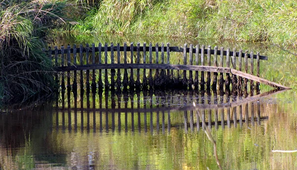Wooden Fence Creek — Stockfoto
