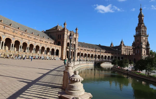  Architecture of Spanish Square or Plaza de Espana in Sevilla