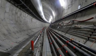 Tunnel under construction of transportation project