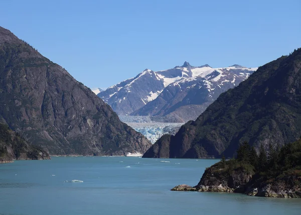 Ghiacciaio Alla Fine Del Fiordo Tracy Arm Alaska — Foto Stock