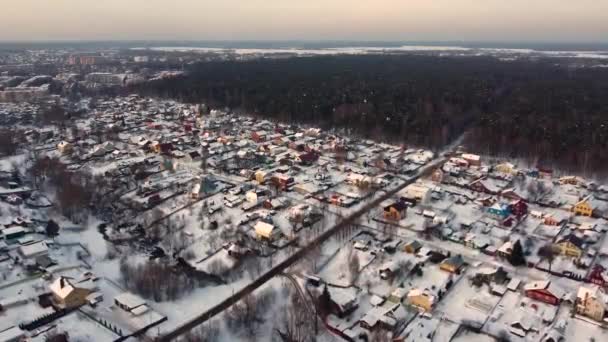 Vue aérienne de la ville, prise de vue panoramique — Video