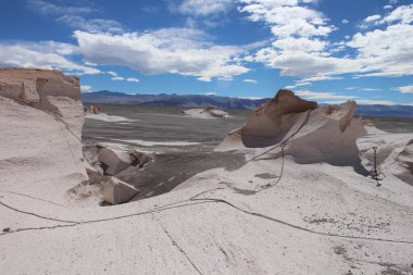 Arjantin 'in kuzeybatısında eşsiz bir sünger taşı tarlası.