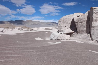 Arjantin 'in kuzeybatısında eşsiz bir sünger taşı tarlası.