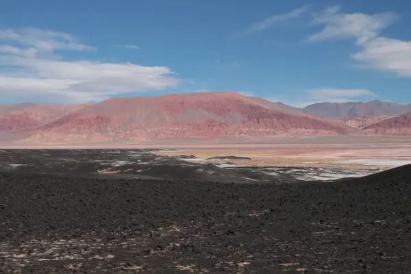 Paisagem Vulcânica Desértica Incrível Puna Argentino — Fotografia de Stock