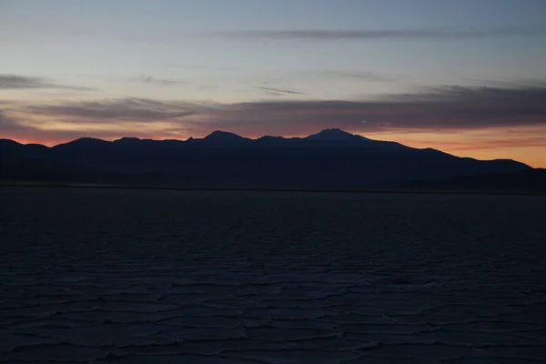 Sunrise Northwestern Argentinian Salt Flat — Foto Stock