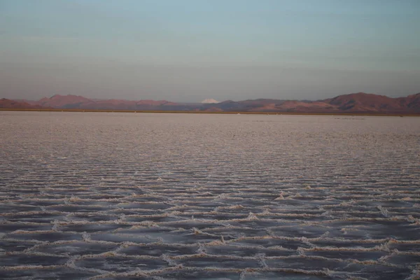 Sunrise Northwestern Argentinian Salt Flat — Stockfoto