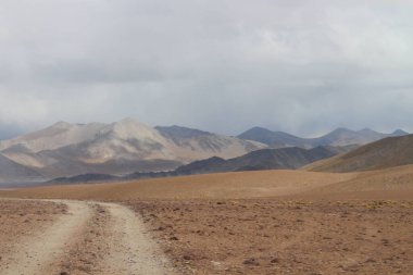 Arjantin 'in kuzeybatısındaki çöl manzarası