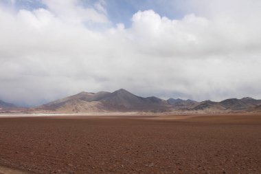 Arjantin 'in kuzeybatısındaki çöl manzarası