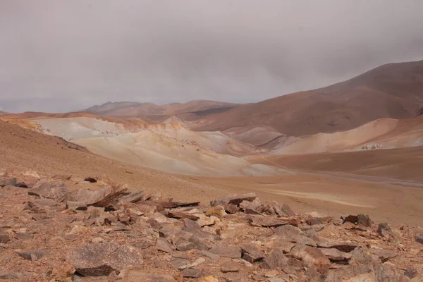 Unglaubliche Vulkan Und Wüstenlandschaft Der Argentinischen Puna — Stockfoto