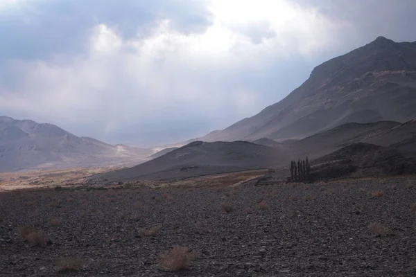 Arjantin 'in kuzeybatısındaki çöl manzarası