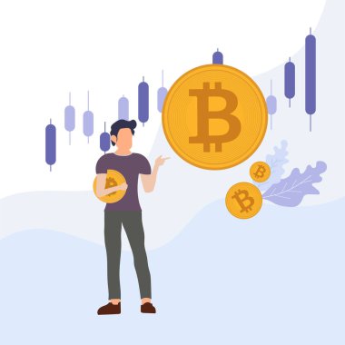 Bitcoins para birimi tasarımı beyaz arkaplan, dijital şifreleme şablonu. Şifreleme, ödeme vektörü, illüstrasyon