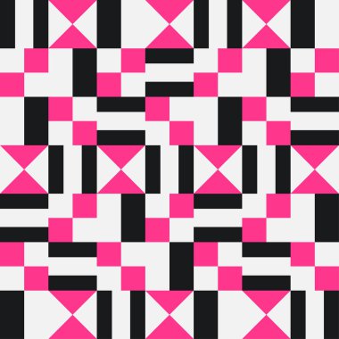 PINK, Siyah Geometrik şekil biçimi ve minimalist elementler şablon biçimi
