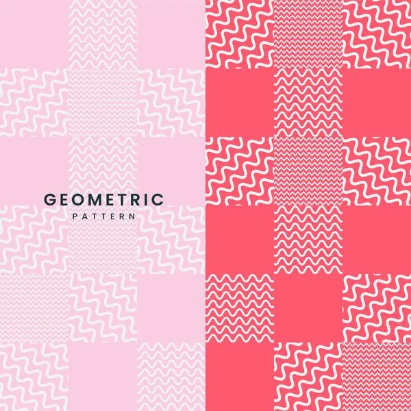 Moderne Pinke Farbe Der Geometrischen Texturvorlagen Design Mit Textbeschreibung — Stockvektor