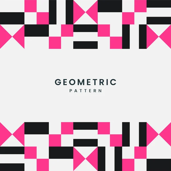 Text Auf Geometrischem Formhintergrund Mit Minimalistischen Elementen Vorlage Rosa Und — Stockvektor