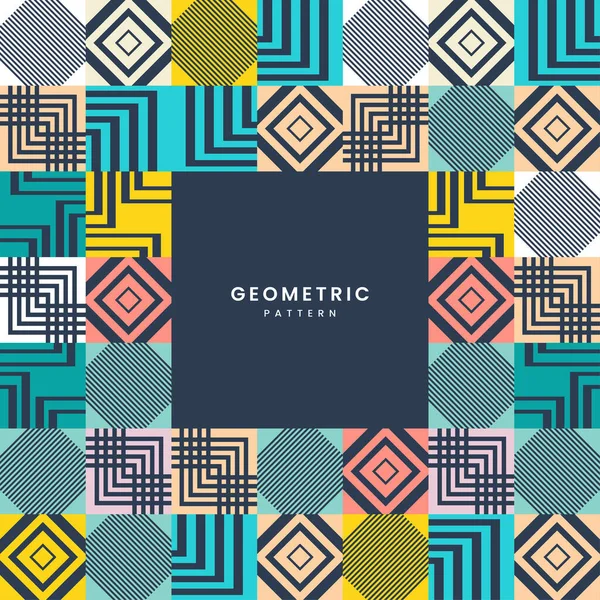 Moderne Geometrische Abstrakte Hintergrund Die Geometrische Textur Mit Kolorierten Formen — Stockvektor