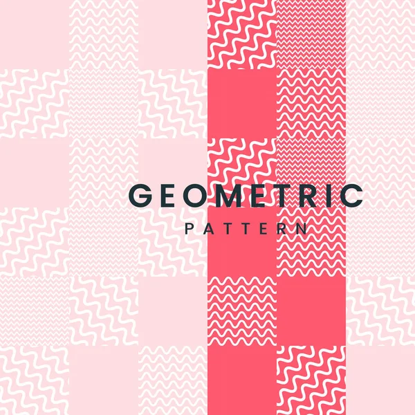 Entwurf Geometrischer Texturvorlagen Mit Text Und Modern Pink Farbe Bestes — Stockvektor