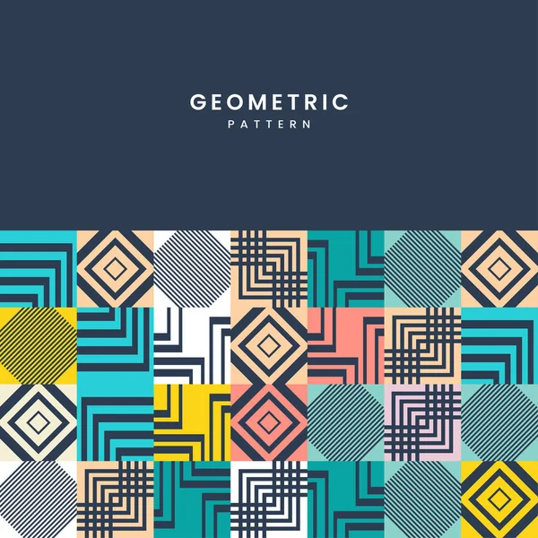 Mejor Diseño Textura Geométrica Sobre Fondo Azul Oscuro Con Texto — Vector de stock