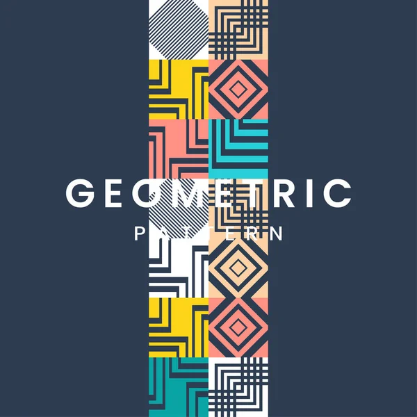 Геометрический Дизайн Текстуры Темно Синем Фоне Современный Шаблон Геометрические Формы — стоковый вектор