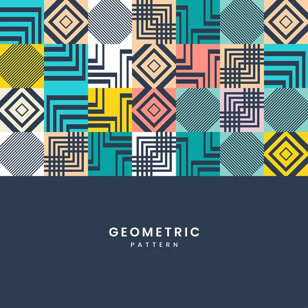 Modern Geometrical Texture Design Dark Blue Background Useful Cover Style — Stock Vector