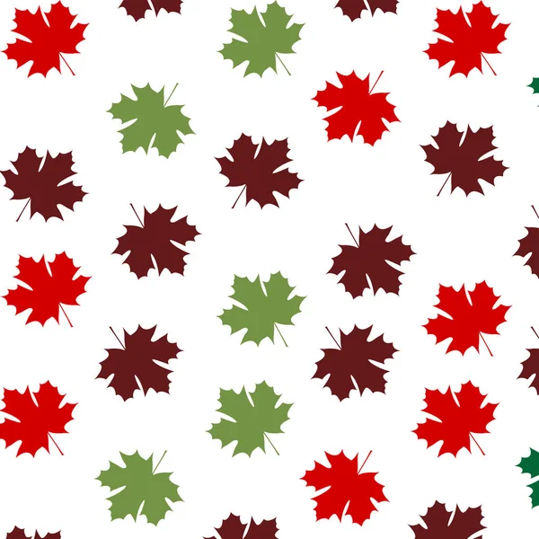 Texture Des Feuilles Érable Rouge Sur Fond Blanc Motifs Des — Image vectorielle