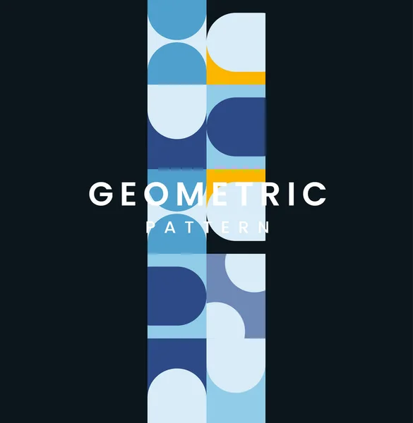 Nice Geometric Текстом Синем Белом Фоне Геометрические Изогнутые Элементы Абстрактный — стоковый вектор
