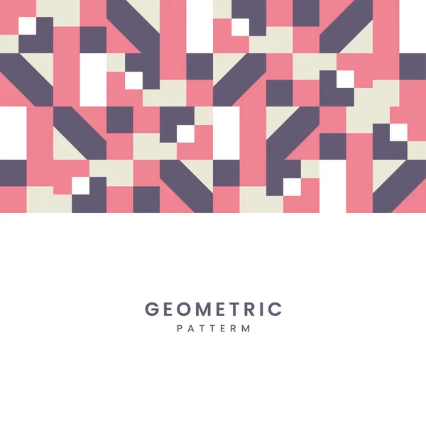 Geometryczny Wzór Wektorowy Pink Abstrakcyjny Prostym Tekstem Kształtami Oraz Kolorową — Wektor stockowy
