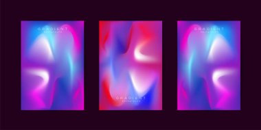 Soyut gökkuşağı gradyan arka plan dizaynı. Eğri Akışkan Renkli Şekillerle. Dekoratif duvar kağıdı, desen, doku, poster, Sıvı şablonlar için Modern Vektör İllüstrasyonu