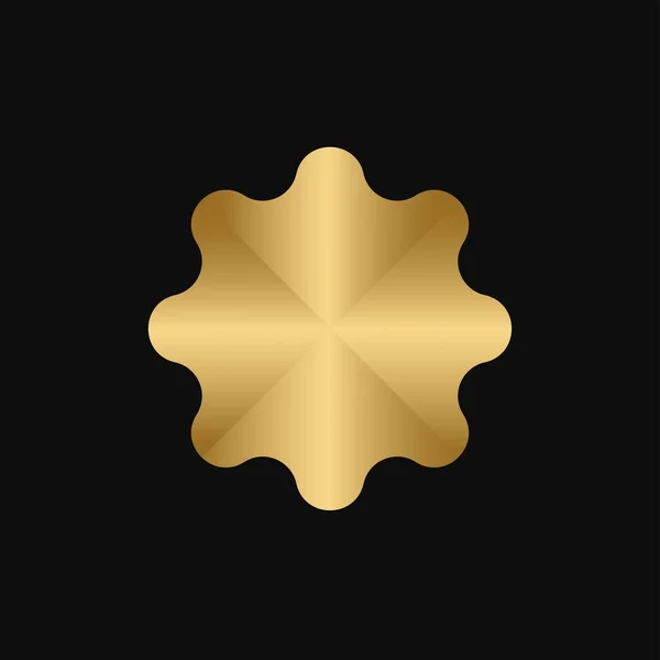 暗い背景にグラデーションの金の質感 クロムボーダー フレーム リボン ラベルデザインのためのベクトル黄金のエレガントで光沢のある金属グラデーション — ストックベクタ