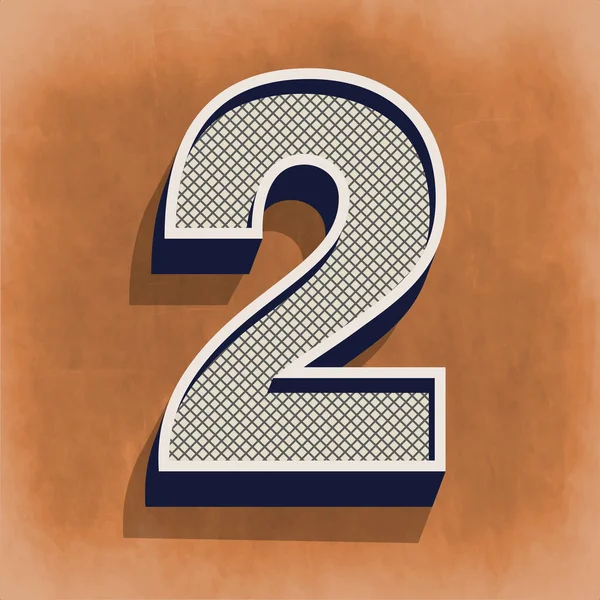 Número Numérico Dois Dígitos Vintage Ilustração Vetorial —  Vetores de Stock