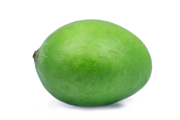Frische Grüne Mango Isoliert Auf Weißem Hintergrund — Stockfoto