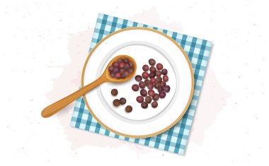 Mustard Seeds vector illustration From the top view