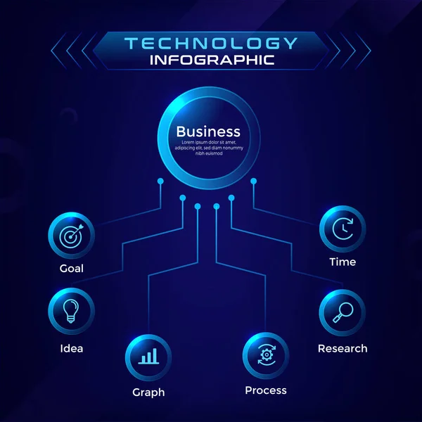 Инфографика Presentationtechnology Business Тремя Вариантами Окружности Представления Графика Графика Бизнес — стоковый вектор