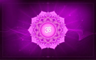 Taç ya da Sahasrara Çakra - vektör Sembol tasarımı