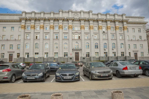 Minsk Belarús Infraestructura Urbana Calle Con Edificios Transporte Gente 2022 —  Fotos de Stock