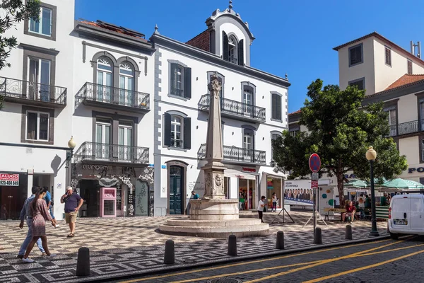 Funchal Portugal August 2021 Ist Ein Kleiner Platz Mit Einem — Stockfoto